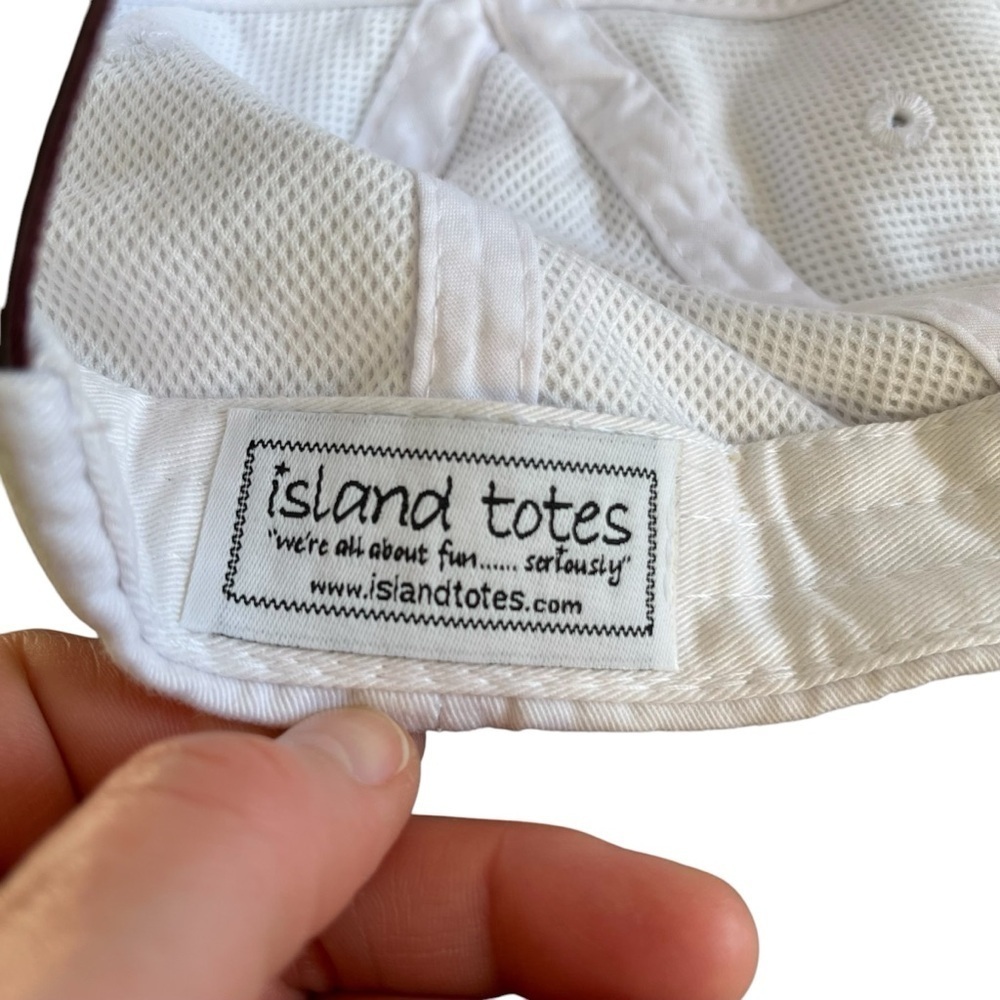 Island Totes White Hat with Pink Whale Women’s Adjustable Back - Picture 7 of 7